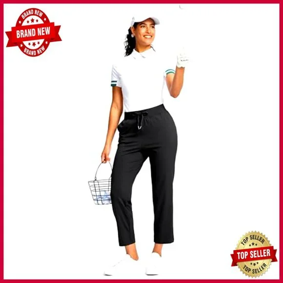 Petite Ankle Sweatpants 24/26 Inseam Stretchy 2 Pockets Golf Travel Casual - Picture 3 of 7